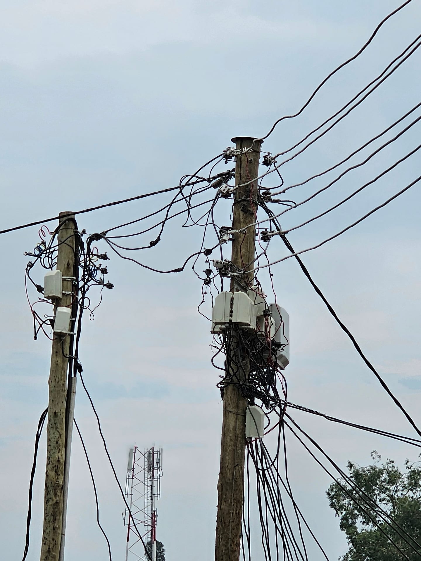 Pole-mounted pre-paid meters on the Bunia network
